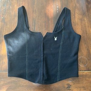 Playboy Black Corset Top